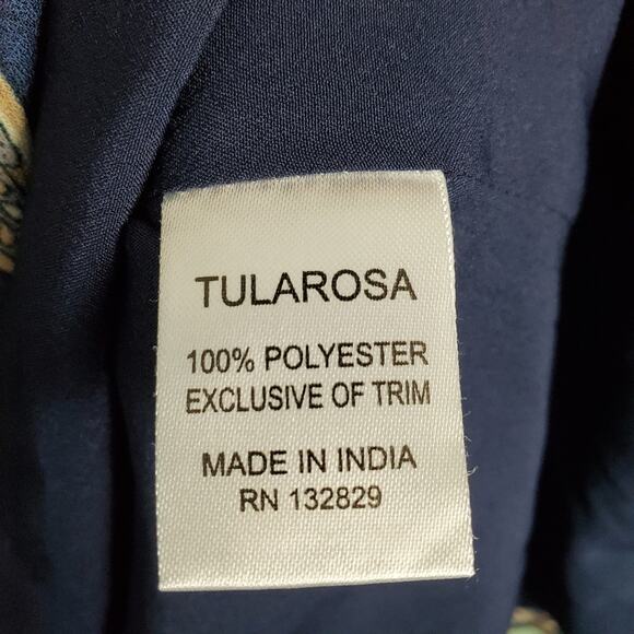 Tularosa Audrey Dark Himalayan Floral Blue Orange Bohemian Essence Mini Dress XS - Picture 6 of 7